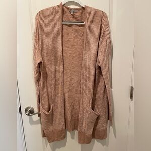 Madewell Open Cardigan Textured light coral color size L